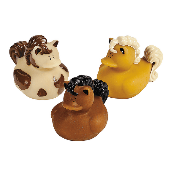 Horse Rubber Duckies - Party Favors - 12 Pieces