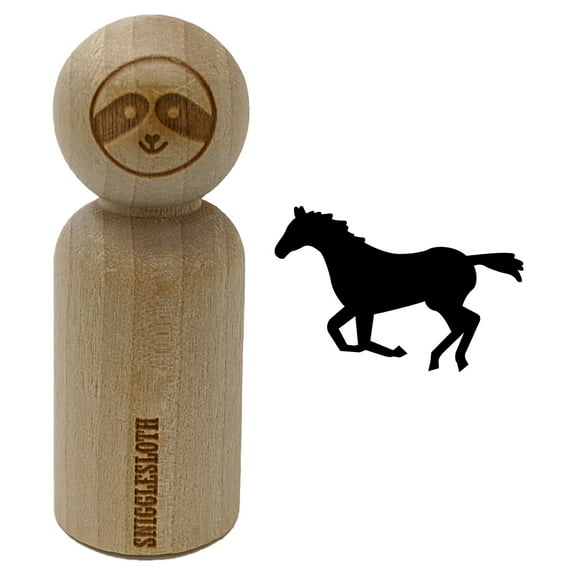 Horse Running Solid Rubber Stamp for Scrapbooking Crafting Stamping - Small 3/4 Inch