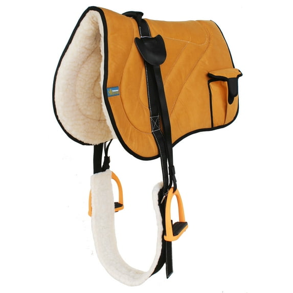 Horse SADDLE PAD Trail Fleece Padded Adjustable Bareback Pad Pocket Stirrups 39193TN