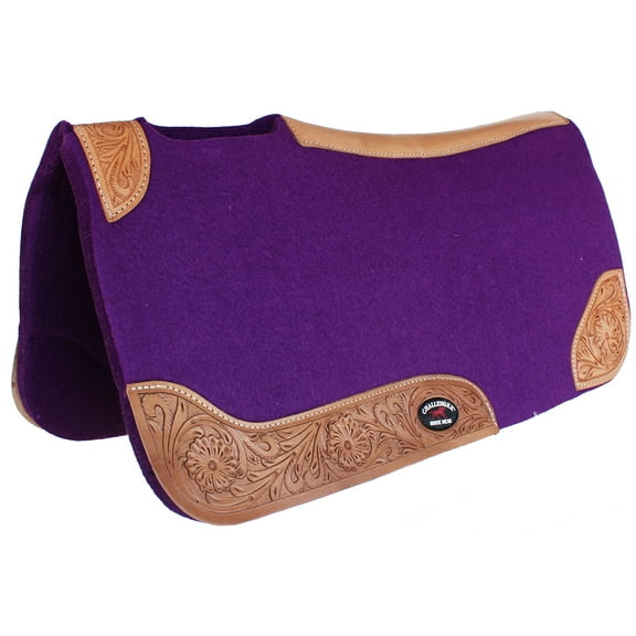 Horse SADDLE PAD Western Contoured Wool Felt Moisture Wicking Purple 39RT03PR
