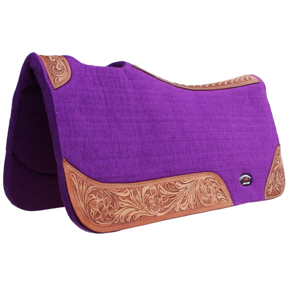 Horse SADDLE PAD Western Contoured Wool Felt Therapeutic Purple 39177PR