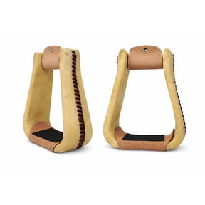 Horse Saddle 5" Wide Western Rawhide Covered Saddle Stirrups Tack 51217TN