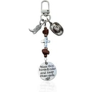 LUSEBIY Horse Saddle And Bridle Charm Clip, Bless This Horse Rider Keep Safe Bridle, Saddle Riding Charms Hanging Gifts