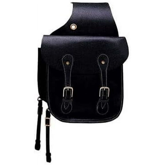 Horse Saddle Bag Cowhide Genuine Leather Western Equestrian Trail Simple Horse Saddle Bag Pack Equipment Horse Saddle Bags Size: 10 L x 10 W x 3 D