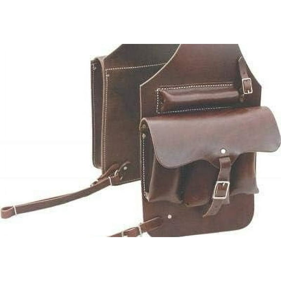 Horse Saddle Bag Cowhide Genuine Leather Western Equestrian Trail Simple Horse Saddle Bag Pack Equipment Horse Saddle Bags Size: 10 L x 10 W x 3 D