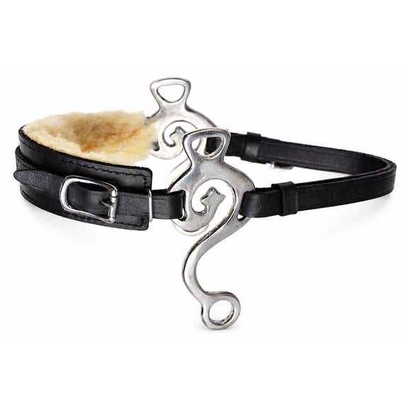 Horse Saddle Black Adjustable Fleece Leather Bitless English Western Hackamore 35H18