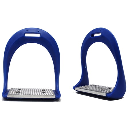 Horse Saddle English Riding Light Weight Composite Stirrups Blue 51138RB