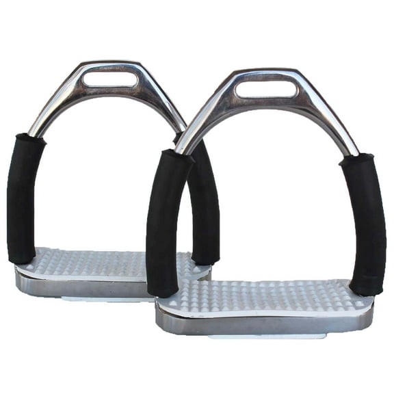 Horse Saddle English Stirrups Riding Flex Fillis Irons Double Jointed 51112SL