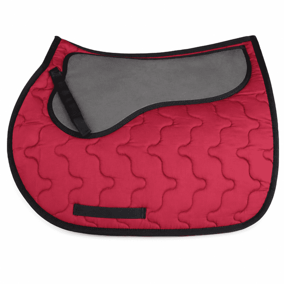 Horse Saddle Pad English Quilted All-Purpose Shock Absorbing Gel Maroon 72TS19MR