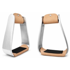 Horse Saddle Stirrups Western Saddle Aluminum Angled Slanted Bell 51223