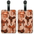 thumbnail image 1 of Horse Saddles - Image by Dan Morris - Luggage ID Tags / Suitcase Identification Cards - Set of 2, 1 of 5