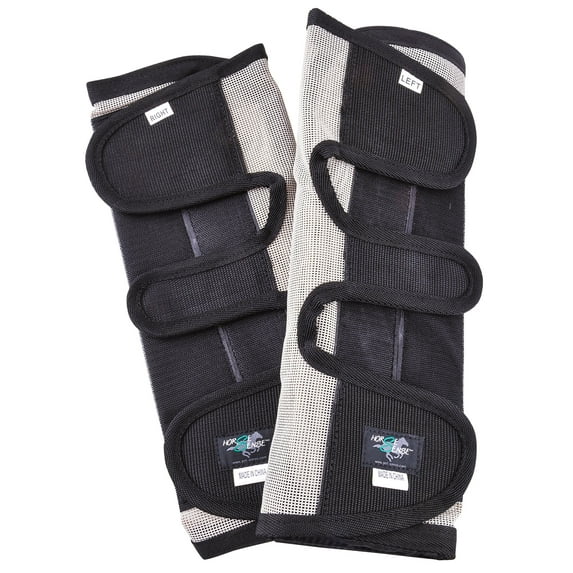 Horse Sense Fly Leg Wraps | Gray/Black | Full Pair
