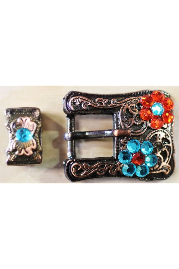 Horse Set of 2 Belt Buckle Keeper Bridle Headstall 3/4" Horse Tack 5829