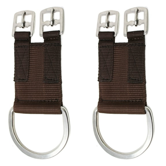 Horse Set of 2 Brown Nylon Western English Dual Buckle Girth Converter 403GC01BR