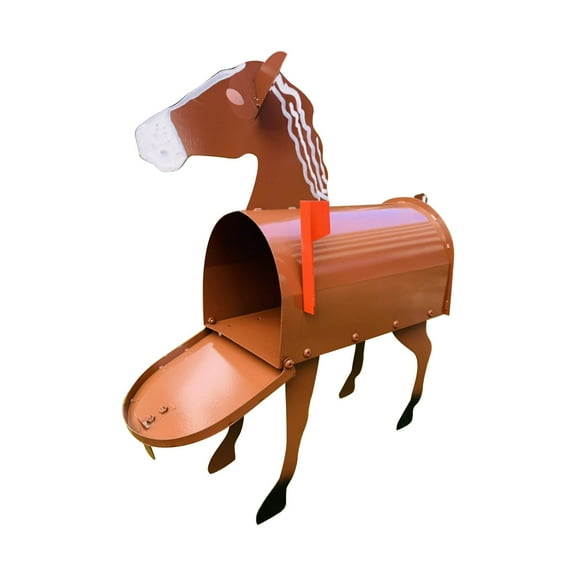 Horse Shaped Mailbox under $5! Yannianjz Mailbox, Decorative Horse Shaped Mailbox for Garden, Yard, Unique Mailbox Design for Curb Appeal, Weatherproof Metal Mailbox for Home, Farm