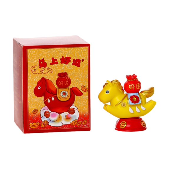 Horse Shaped Ornaments,Horse Figure,Rotating Desk Figure,Year of the Horse Decoration for Chinese New Year 2026 For Home, Office, Shop, School, Apartment, Dorm, Entrance, Living Room, Bedroom (B)