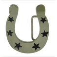 thumbnail image 1 of Horse Shoes Belt Buckle Die Cut Horseshoes Silver Metal Finished Rodeo Cowgirl Costume Texana Western Style New, 1 of 2