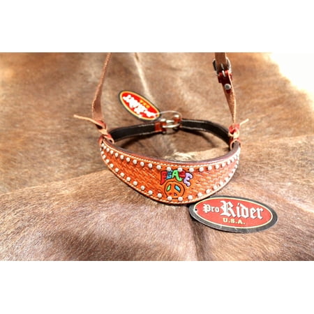 Horse Show Bridle Western Leather Barrel Racing Tack Rodeo Noseband 9910