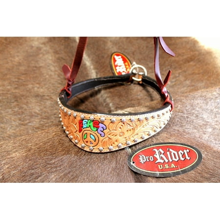 Horse Show Bridle Western Leather Barrel Racing Tack Rodeo Noseband 9911