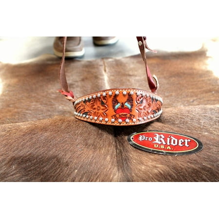 Horse Show Bridle Western Leather Barrel Racing Tack Rodeo Noseband 9925