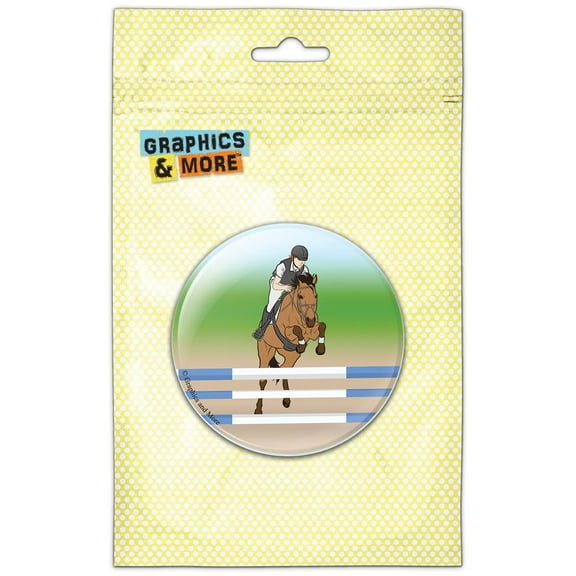 Horse Show Jumping Refrigerator Button Magnet