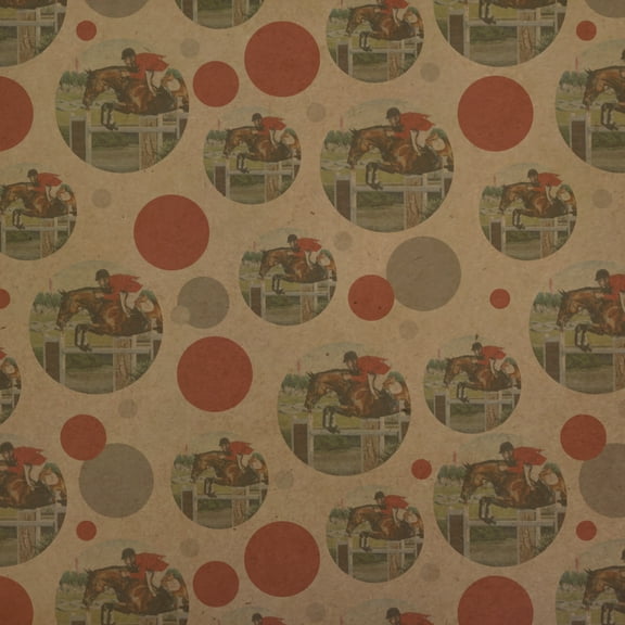 Horse Show Jumping Stadium Premium Kraft Gift Wrap Wrapping Paper Roll