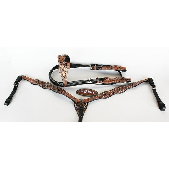 Horse Show Saddle Tack Rodeo Bridle Western Leather Headstall  7849B