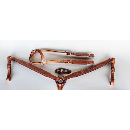 Horse Show Saddle Tack Rodeo Bridle Western Leather Headstall Breast Collar 7815
