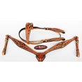 thumbnail image 1 of Horse Show Saddle Tack Rodeo Bridle Western Leather Headstall Breast Collar 7826, 1 of 2