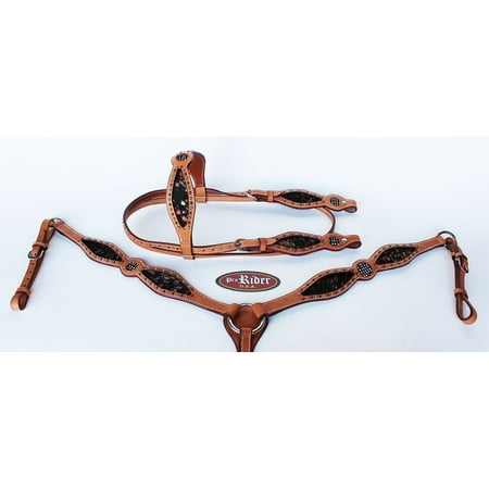 Horse Show Tack Bridle Western Leather Rodeo Headstall Breast Collar Rodeo 85102