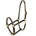 thumbnail image 1 of Horse Size Horze Fremont Leather Halter Brown, 1 of 3