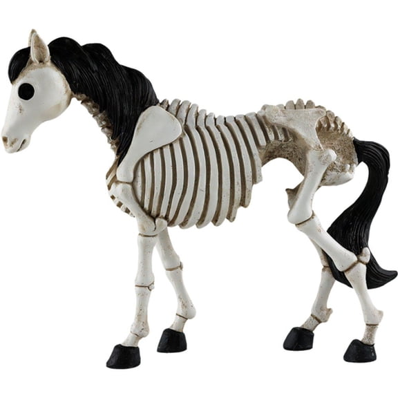Horse Skeleton Simulation Horse Skeleton Bone Ornaments Decorative Props Horror Animal Skeleton for Halloween Decorations