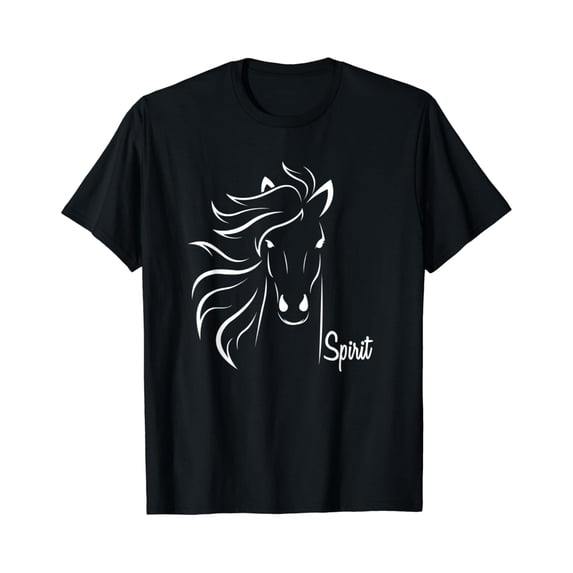 Horse Spirit Animal T-Shirt For Riding Lovers Feel Free Unisex Full Size S-5XL