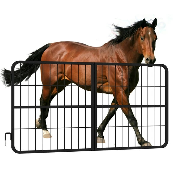 Horse Stall Guard built with Yoke Design, Horse Stall Gate incorporating Heavy-Duty Thick Steel Frame, Horse Stall Door designed with 48" L x 24" H, Fits Standard Barn Doorways