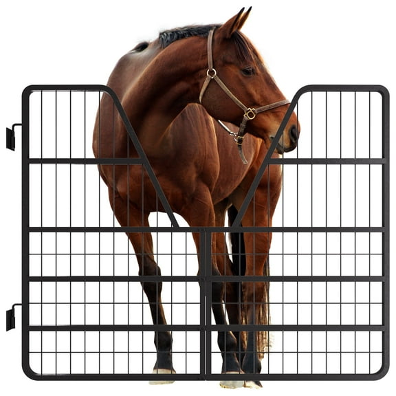 Horse Stall Guard featuring Yoke Design, Horse Stall Gate boasting Heavy-Duty Thick Steel Frame, Horse Stall Door showcasing 52" W x 42" H, Fits Standard Barn Doorways