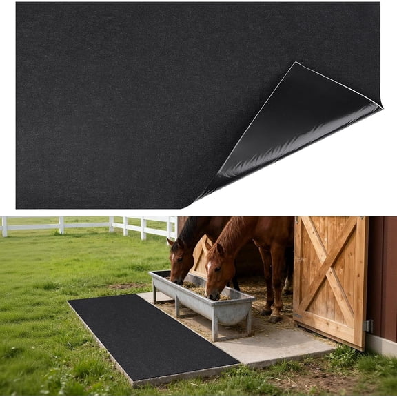 Horse Stall Mat 4x6 Ft Large Horse Stable Mat Absorbent Non-Slip Washable Floor Mat for Horses Livestock Stables Barns Kennels Garages, Easy to Clean