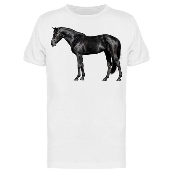 Horse Standing At Side T-Shirt Men -Image by Shutterstock Men T-Shirt, Male Medium