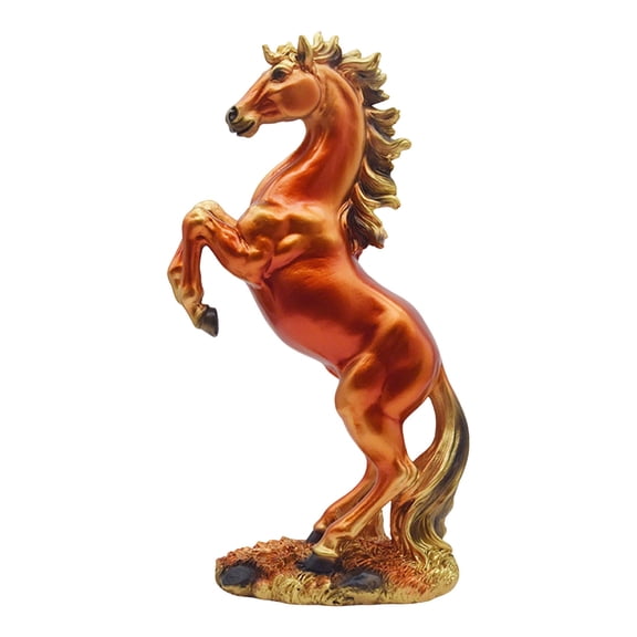 Horse Statue,Chinese Feng Shui Horse Decor,Year of The Horses 2026 Figurine Horses Resin Ornament,Chinese New Year Decorations 2026,Home Office Tabletop Decorations (Red)