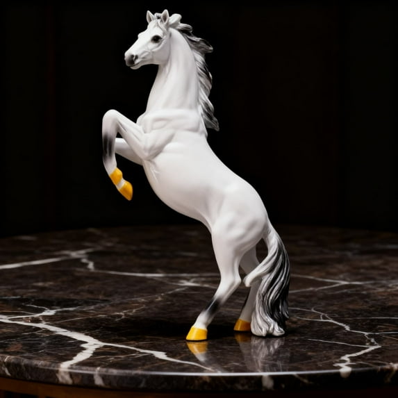 Horse Statue,Horse Sculpture,Horses Resin Figurine,Animal Collectible Statue for Night Stand & Desk Decor & Home Decor(A)