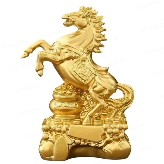 Horse Statue PVC Year of The Horse 2026 Feng Shui Decor for Chinese New Year Home Office Tabletop Decoration,1PCS