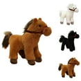 thumbnail image 1 of Horse Stuffed Animal Cute Pony Plush Charm Soft Horse Plush Toy Kawaii Accessory Perfect Christmas Gifts Heartwarming New Year Gift idea Adorable Home Decor Lovely Stuffed Animal for Festive Decor, 1 of 6
