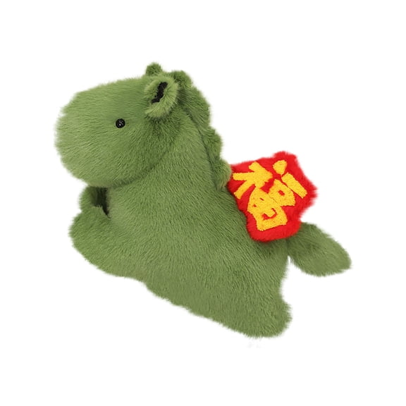 Horse Stuffed Animal Plush Chinese New Year Zodiac Horse Spring Festival Home Decoration Gifts for Boys and Girls (Green)