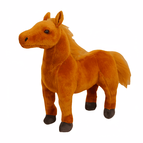Horse Stuffed Animal Plush - Realistic Foal Plush Toy - Reatistic Detailing - Dark Brown 15.7Inches