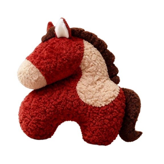 Horse Stuffed Animal Plush Toy Collectible Cotton Cushion Large Size for Home Office Children Gift