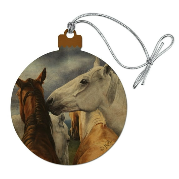 Horse Support Group Wood Christmas Tree Holiday Ornament