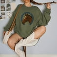 thumbnail image 1 of Horse Sweatshirt, Women's Fall Sweatshirt, Western Rodeo Crewneck, Cozy Equestrian Cowgirl Pullover, Vintage Ranch Graphic for Horse Lovers Sweatshirt All Size S-5XL, 1 of 5