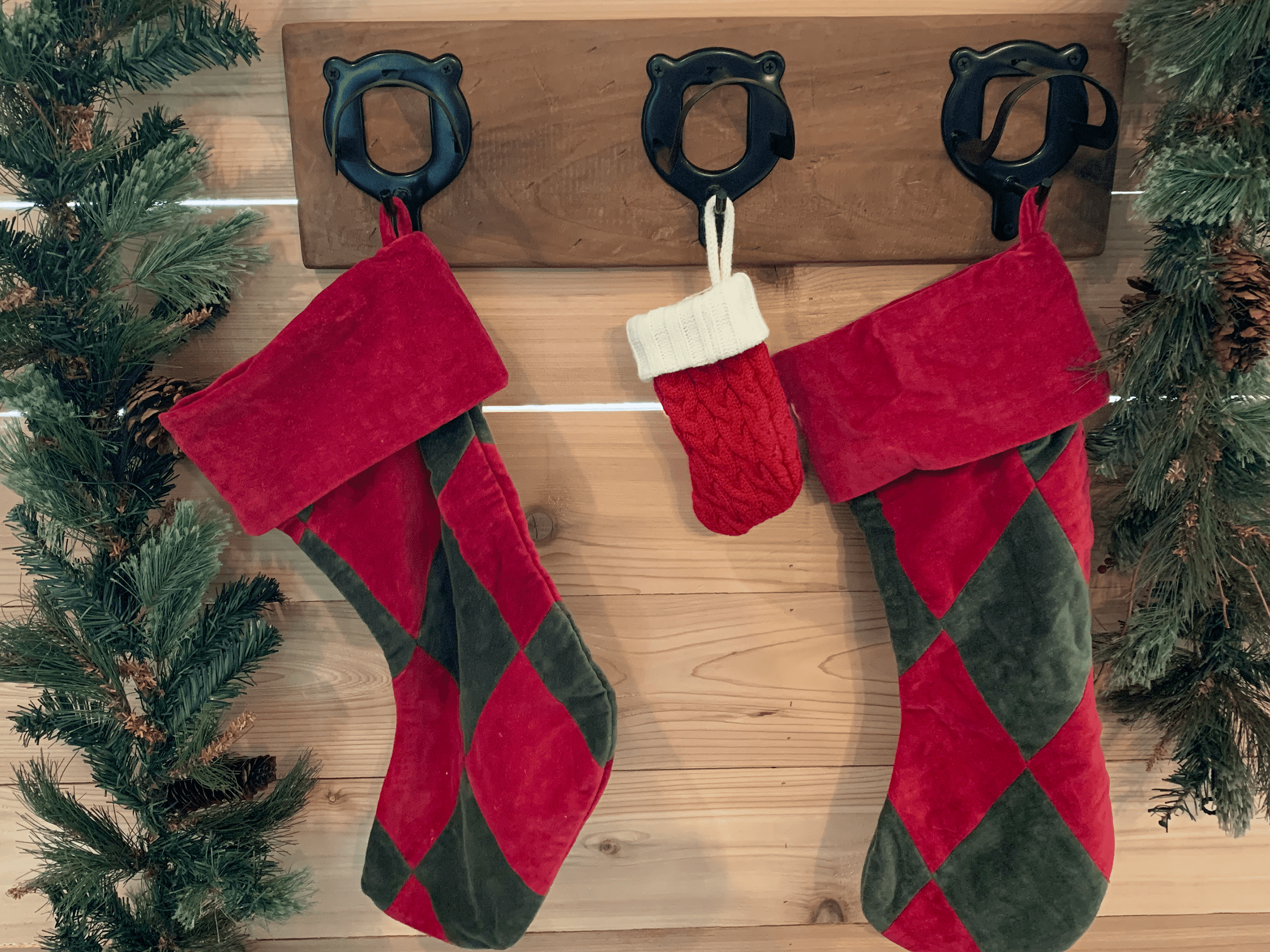 Horse Tack Bridle Christmas Stocking Holder with 3 Hooks, Farmhouse Rustic  Wall Mounted Holder for Wall Hanging, No Mantle Needed 