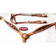 Horse Tack Bridle Western Leather Headstall Breast Collar 9224ACO104