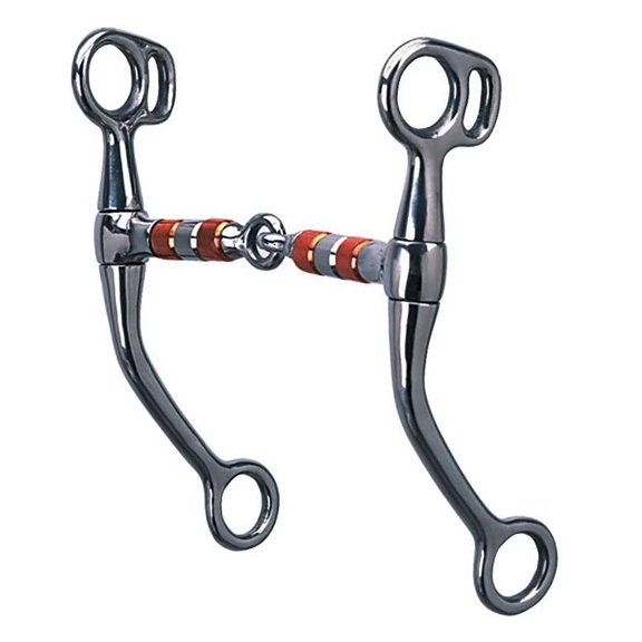 Horse Tom Thumb Stainless Steel Copper Rollers Shank Training Horse Bit Mouth 35442A