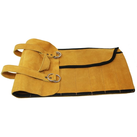 Horse Tool Bag 10-Pocket Suede Leather Roll-Up Case 984TS01